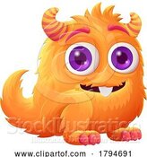 Vector Illustration of Monster Alien Cute Funny Character Mascot by AtStockIllustration