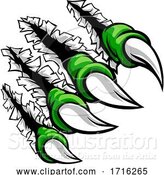 Vector Illustration of Monster Claw Hand Ripping Tearing Background by AtStockIllustration