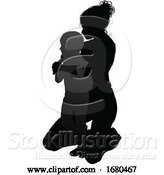 Vector Illustration of Mother and Child Family Silhouette by AtStockIllustration