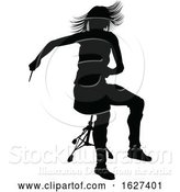 Vector Illustration of Musician Drummer Silhouette by AtStockIllustration