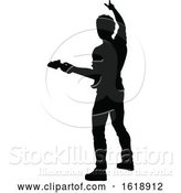 Vector Illustration of Musician Guitarist Silhouette by AtStockIllustration