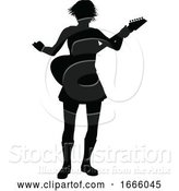 Vector Illustration of Musician Guitarist Silhouette by AtStockIllustration