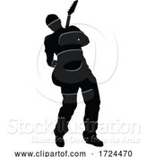 Vector Illustration of Musician Guitarist Silhouette by AtStockIllustration