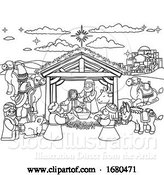 Vector Illustration of Nativity Scene Christmas by AtStockIllustration