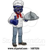 Vector Illustration of Panther Chef Mascot Character by AtStockIllustration