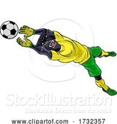 Vector Illustration of Panther Soccer Football Player Sports Mascot by AtStockIllustration