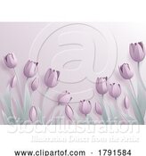 Vector Illustration of Paper Craft Cut Origami Floral Tulip Flowers by AtStockIllustration