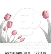 Vector Illustration of Paper Craft Cut Origami Floral Tulip Flowers by AtStockIllustration