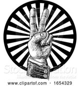 Vector Illustration of Peace Victory Hand Sign by AtStockIllustration