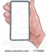 Vector Illustration of Phone Hand Comic Book Pop Art Illustration by AtStockIllustration