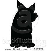 Vector Illustration of Pig Silhouette Farm Animal by AtStockIllustration