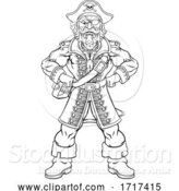 Vector Illustration of Pirate Captain Character Mascot by AtStockIllustration