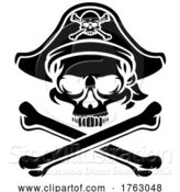 Vector Illustration of Pirate Hat Skull and Crossbones by AtStockIllustration