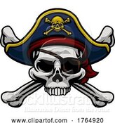 Vector Illustration of Pirate Hat Skull and Crossbones by AtStockIllustration