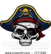 Vector Illustration of Pirate Hat Skull and Crossbones by AtStockIllustration