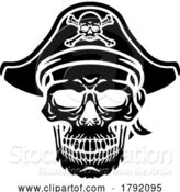 Vector Illustration of Pirate Hat Skull and Crossbones by AtStockIllustration