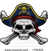 Vector Illustration of Pirate Hat Skull and Crossbones by AtStockIllustration