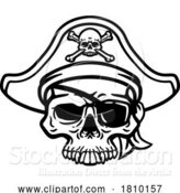 Vector Illustration of Pirate Hat Skull and Crossbones by AtStockIllustration