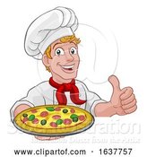 Vector Illustration of Pizza Chef by AtStockIllustration