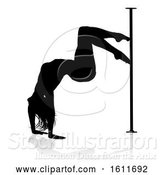 Vector Illustration of Pole Dancer Lady Silhouette by AtStockIllustration