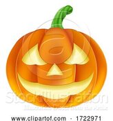 Vector Illustration of Pumpkin Halloween Jack O Lantern by AtStockIllustration