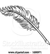 Vector Illustration of Quill Feather Ink Pen Icon Illustration by AtStockIllustration