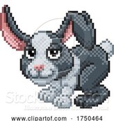 Vector Illustration of Rabbit Pixel Art Animal Video Game by AtStockIllustration