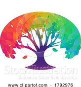 Vector Illustration of Rainbow Tree by AtStockIllustration