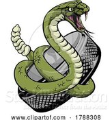 Vector Illustration of Rattlesnake Ice Hockey Team Sports Mascot by AtStockIllustration