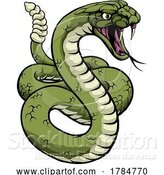 Vector Illustration of Rattlesnake Snake Animal Sport Team Mascot by AtStockIllustration