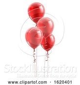 Vector Illustration of Red Party Balloons Graphic by AtStockIllustration