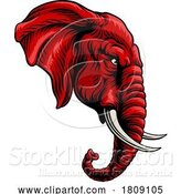 Vector Illustration of Republican Elephant Election Political Party Icon by AtStockIllustration