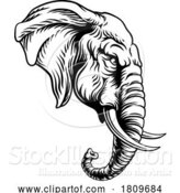 Vector Illustration of Republican Elephant Election Political Party Icon by AtStockIllustration