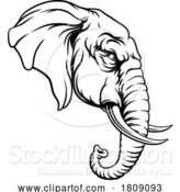 Vector Illustration of Republican Elephant Election Political Party Icon by AtStockIllustration