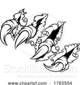 Vector Illustration of Ripping Tearing Monster Dinosaur Eagle Claw Talons by AtStockIllustration