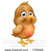 Vector Illustration of Robin Redbreast Baby Bird by AtStockIllustration