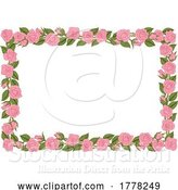 Vector Illustration of Roses Rose Flower Border Flowers Vintage Frame by AtStockIllustration