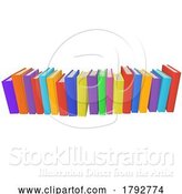 Vector Illustration of Row of Books Illustration by AtStockIllustration