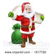 Vector Illustration of Santa Claus Checking Christmas Gift List by AtStockIllustration