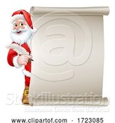 Vector Illustration of Santa Claus Christmas List by AtStockIllustration