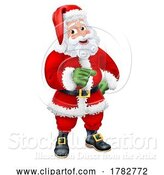 Vector Illustration of Santa Claus Father Christmas Pointing by AtStockIllustration