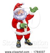 Vector Illustration of Santa Claus Father Christmas Pointing by AtStockIllustration