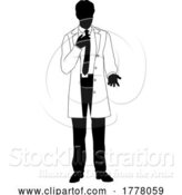 Vector Illustration of Scientist Engineer Professor Guy Silhouette Person by AtStockIllustration