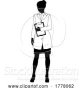 Vector Illustration of Scientist Female Engineer Lady Silhouette Person by AtStockIllustration