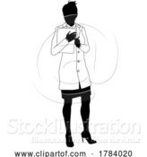 Vector Illustration of Scientist Female Engineer Lady Silhouette Person by AtStockIllustration