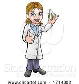 Vector Illustration of Scientist Holding Test Tube by AtStockIllustration