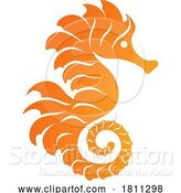 Vector Illustration of Seahorse Mascot Logo by AtStockIllustration