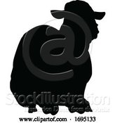 Vector Illustration of Sheep or Lamb Farm Animal in Silhouette by AtStockIllustration