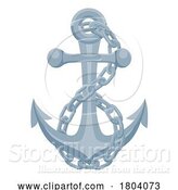 Vector Illustration of Ship Anchor Boat Chain Nautical Illustration by AtStockIllustration