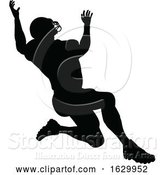 Vector Illustration of Silhouette American Football Player by AtStockIllustration